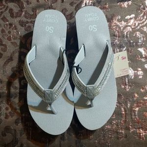 Brand new silver wedge sandals